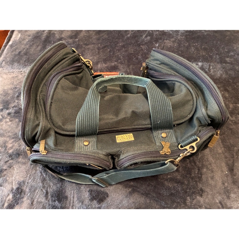 Vintage‎ Ricardo Beverly Hills Big Sur Green Ballistic Nylon Duffel Travel Bag